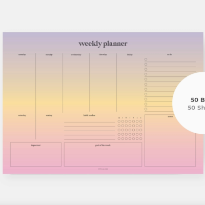 WEEKLY PLANNER "SUNSET" TYPEALIVE