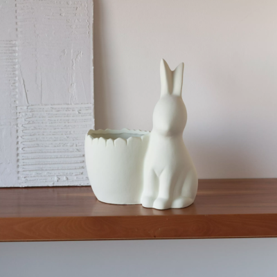 VASO COELHO DA PÁSCOA MENTA OITO ATELIER