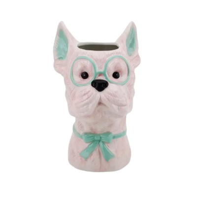 Vase -Flower Vase Dog - Pink/ Mint  House Vitamin