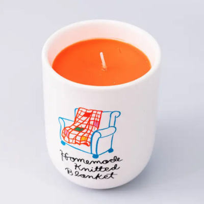 Candle, Homemade Knitted Blanket Ban.do