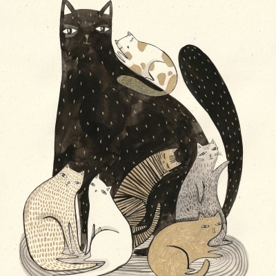 ILUSTRAÇÃO "MUMMY CAT" MIRJAM SIIM