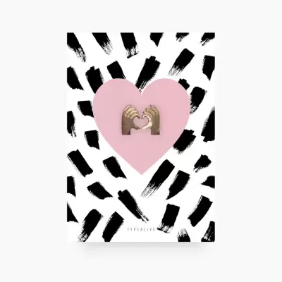 PIN HEART YOU TYPEALIVE