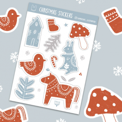 PACK AUTOCOLANTES "CHRISTMAS" GAMBUZINO