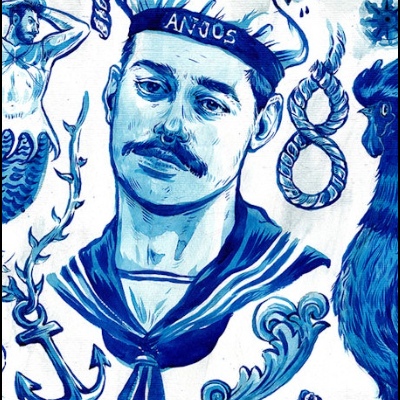 POSTAL "HE AN ADVENTURER, AN EXPLORER. NENHUMA SAUDADE" NICOLAE NEGURA