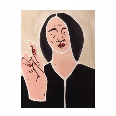 ILUSTRAÇÃO " FINGERS CROSSED " DUQUESA DE ABRANTES