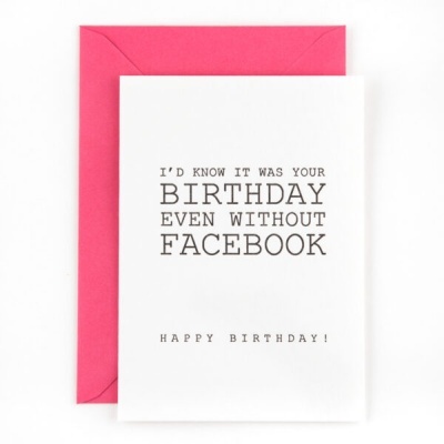 POSTAL "BIRTHDAY ON FACEBOOK" STUDIO FLASH
