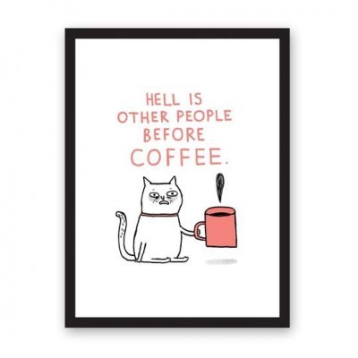 ILUSTRAÇÃO "HELL IS OTHER PEOPLE" OHH DEER