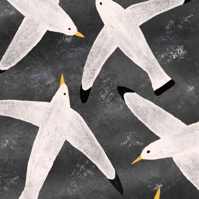 ILUSTRAÇÃO "GAIVOTAS" DE DIANA COSTA