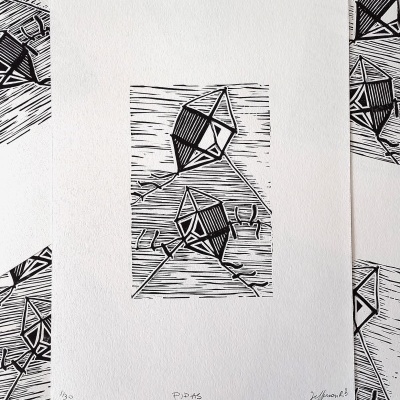 LINOGRAVURA "PIPAS" JEFFERSON RIB