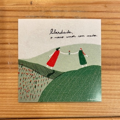 AUTOCOLANTE "LIBERDADE AMOR SEM MEDO" RUBEN RAMIRES