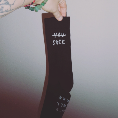 MEIAS YOU SOCK PRETO YAHYA STUDIO