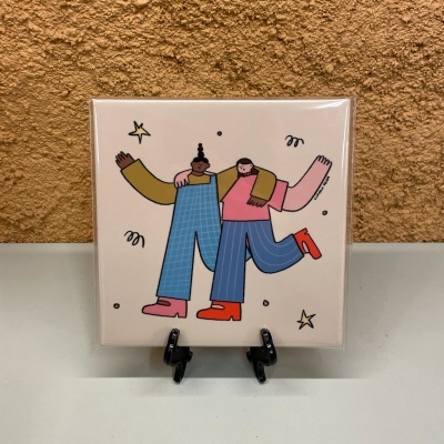 AZULEJO "ABRAÇO QUE ACOLHE" CLÁUDIA PENA