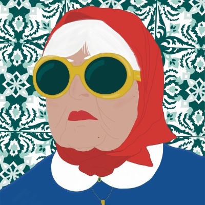 AZULEJO "FUNKY AVÓ" GHIZLAINE LAHROUGUI