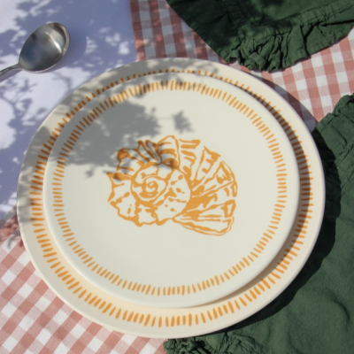 PRATO SOBREMESA "AMARELO" - VACAY MOOD PÓ DE BARRO