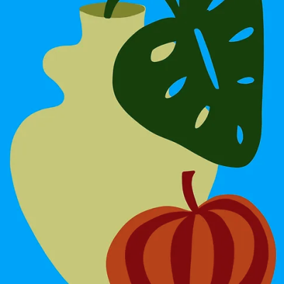 ILUSTRAÇÃO "Pumpkin and Monstera" TERESA REGO