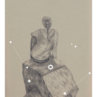 ILUSTRAÇÃO "VIAGEM MAIOR - CASSIOPEIA" CLÁUDIA SALGUEIRO