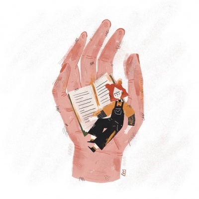 ILUSTRAÇÃO " PALMISTRY READING "- CATPIVARA