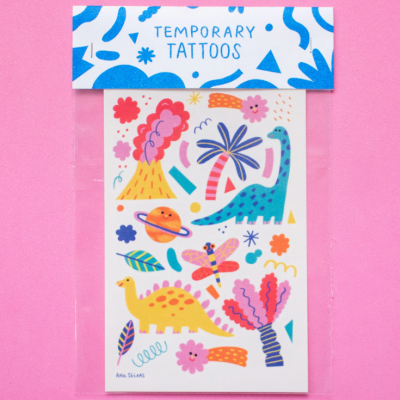 TEMPORARY TATTOOS - "DINO FRIENDS" ANA SEIXAS
