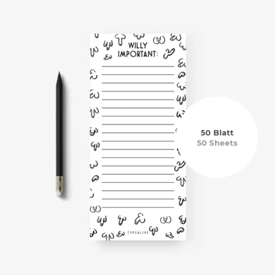 NOTEPAD SLIM "WILLY" TYPEALIVE