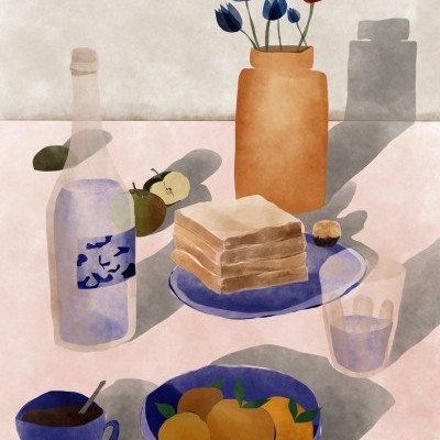 ILUSTRAÇÃO "FAVORITE BREAKFAST" EVA HALFERS