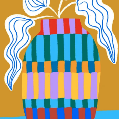 ILUSTRAÇÃO "STRIPED VASE" TERESA REGO