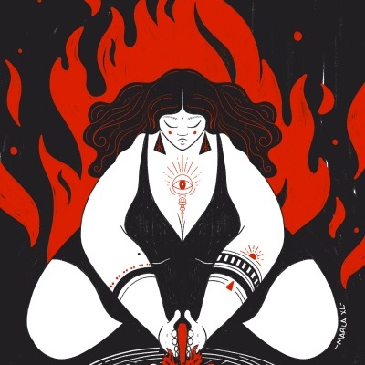 ILUSTRAÇÃO "ACREDITA NO TEU FOGO" MARLA XL