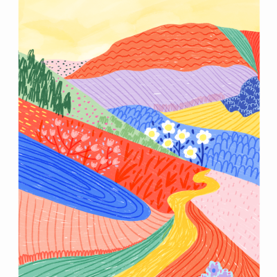 ILUSTRAÇÃO ART PRINT "SCOTLAND II" KIKA