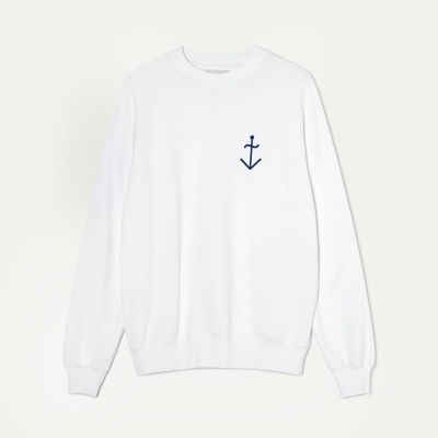 SWEATSHIRT CUNHA OFF WHITE BLUE LOGO LAPAZ