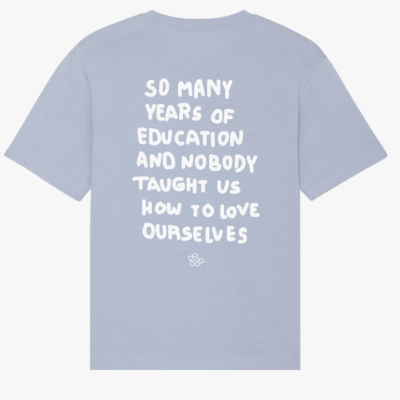 T-SHIRT LOVE OURSELVES BLUE IVORY WORLD