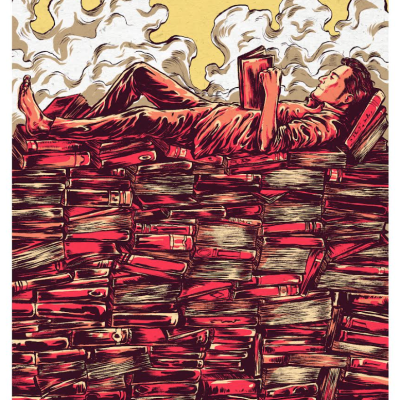 ILUSTRAÇÃO "THE READER" NICOLAE NEGURA