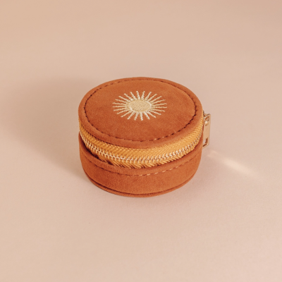 MINI ESTOJO DE JOALHARIA DE VIAGEM EM LARANJA CAI&JO