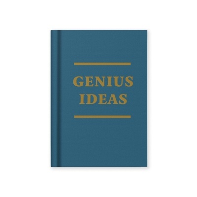"GENIUS IDEAS" FABRIC HARDBACK NOTEBOOK (A7) - OHH DEER