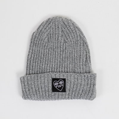 GORRO COM PUNHO NERVURAS CRYING HEART CINZENTO MALHADO COUSINS COLLECTIVE