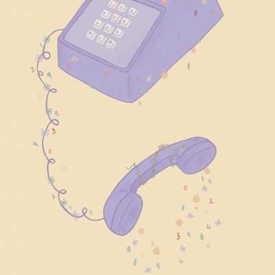 ILUSTRAÇÃO "TELEFONE" GABRIELA CAVAZ
