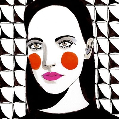 ORIGINAL "MULHER COM AZULEJO GEOMÉTRICO" JOANA NOBREGA