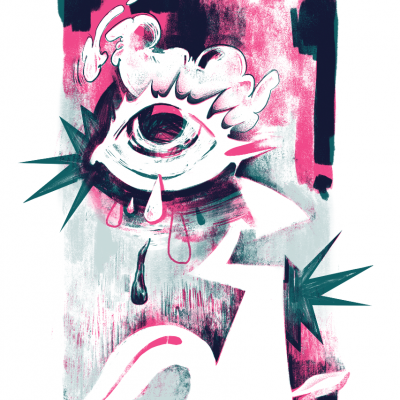 RISOGRAFIA "TAKE ME WHERE THE EYES CAN BLOOM" MELINO