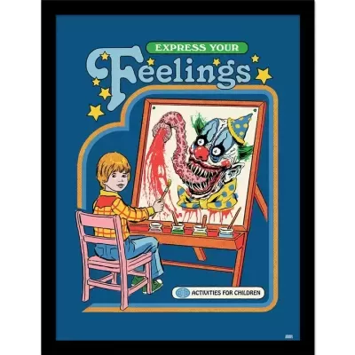 POSTER 30x40 COM MOLDURA "EXPRESS YOUR FEELINGS" PYRAMID INTERNATIONAL