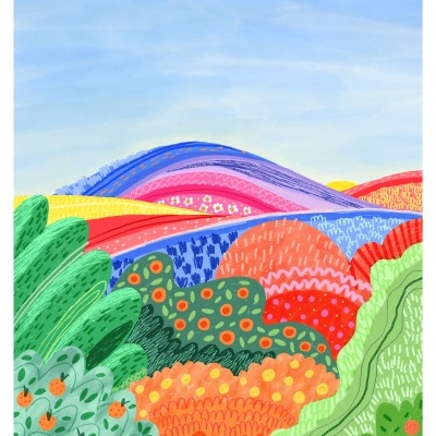 ILUSTRAÇÃO "TANGERINE TREES" KIKA