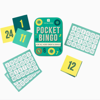 TRAVEL TIN TRIVIA GAME | JOGO DE VIAGEM PORTÁTIL - POCKET BINGO - TALKING TABLES