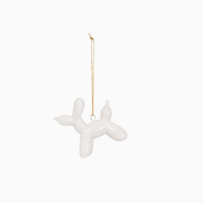 ORNAMENT - BALLON DOG HANGER - WHITE - HOUSE VITAMIN