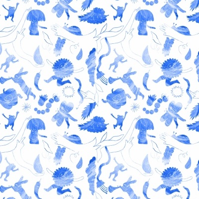 ILUSTRAÇÃO AZUL "VIVA LA VIDA" ANA LOPES