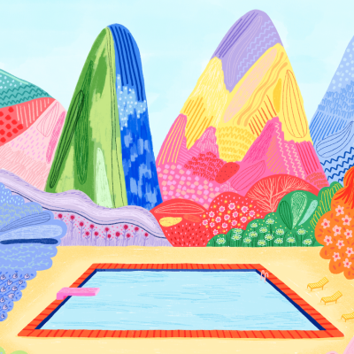 ILUSTRAÇÃO "MOUNTAIN POOL" KIKA