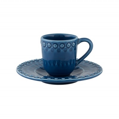 CHÁVENA CAFÉ C/ PIRES AZUL FANTASIA BORDALLO PINHEIRO