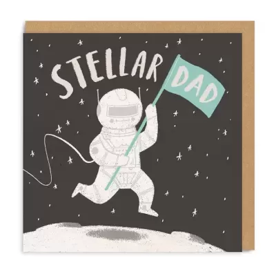 GREETING CARD SQUARE STELLAR DAD OHH DEER