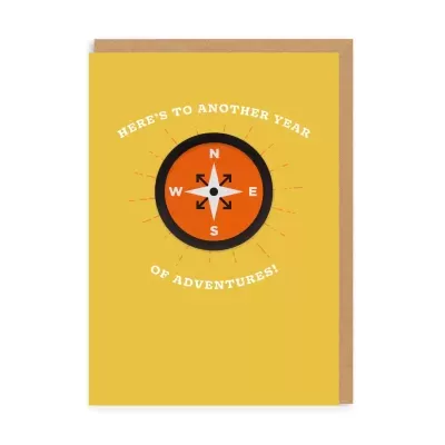 GREETING CARD WOVEN PATCH ANOTHER YEARS OF ADVENTURES OHH DEER