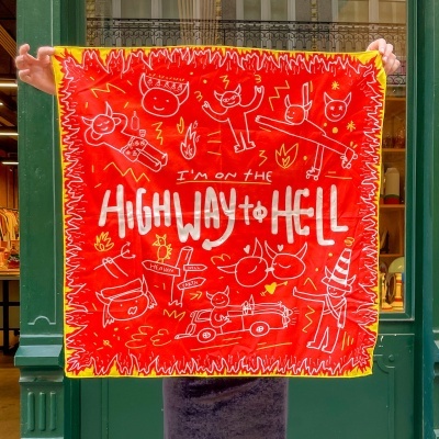 LENÇO "HIGHWAY TO HELL" JEFFERSON RIB