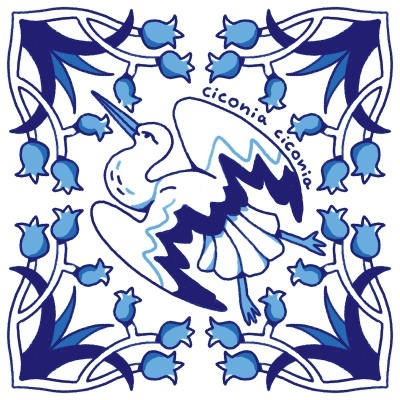 ILUSTRAÇÃO "AZULEJOS DE CASA - CICONIA CICONIA" MENDI MENDES