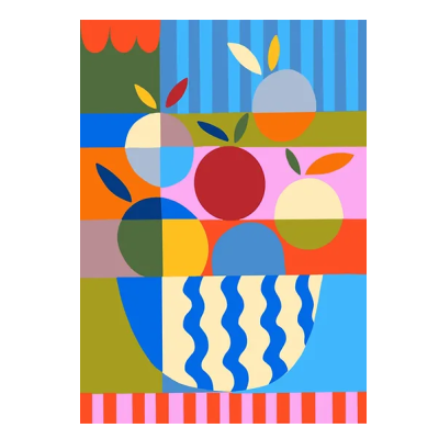 ILUSTRAÇÃO "COLOR BLOCK MANDARINES" TERESA REGO