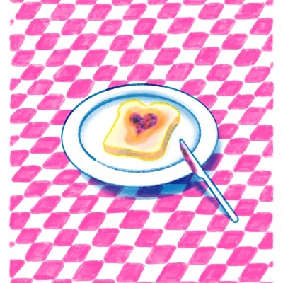 ILUSTRAÇÃO "PINK PURPLE BLUES" LACORTEI