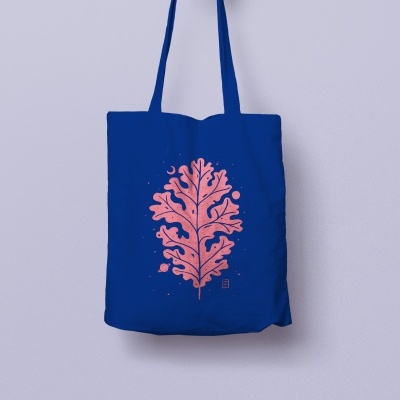 TOTE BAG AZUL "OAK IN PINK" ANA HOO